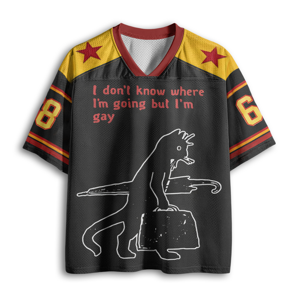 Baddiecat Cat Gay Pride Mesh Jersey