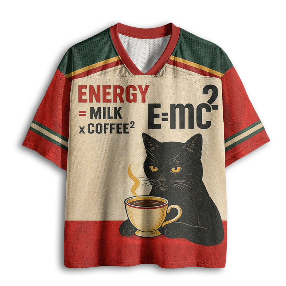 Baddiecat Energy Coffee Cat Mesh Jersey