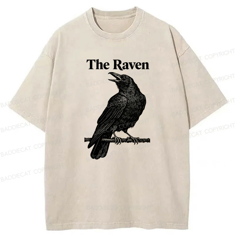 Baddiecat The Raven Washed T-shirt