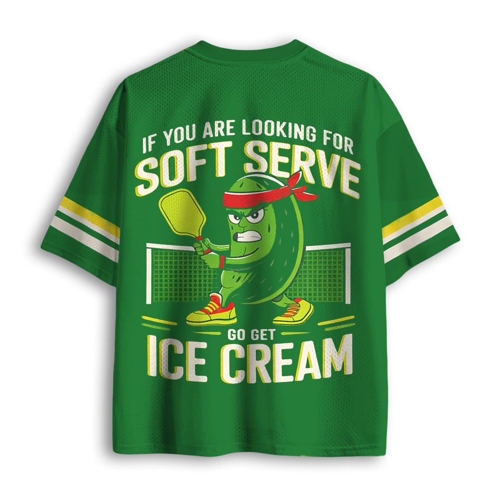 Baddiecat Soft Serve Pickleball Joke Mesh Jersey