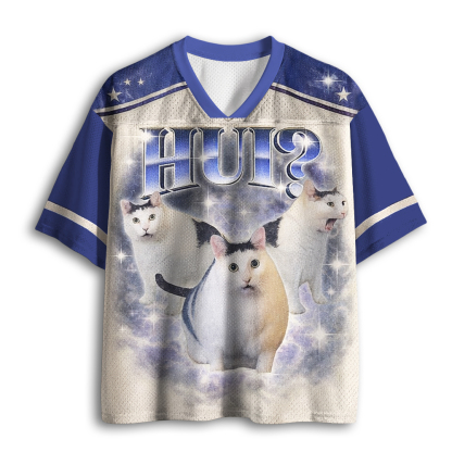 Baddiecat HUH Funny Dank Cat Mesh Jersey