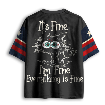 Baddiecat It's Fine I'm Fine Everything Is Fine Mesh Jersey