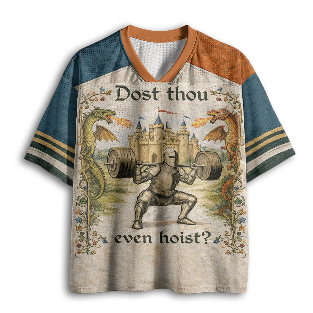 Baddiecat Dost Thou Even Hoist Medieval Gym Mesh Jersey