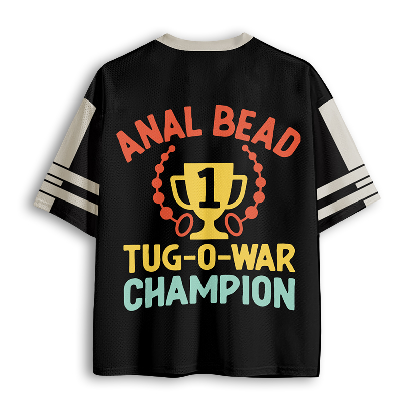 Baddiecat Funny Dank Meme Anal Bead Tug-O-War Mesh Jersey