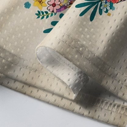 Baddiecat Floral Hummingbird Mesh Jersey