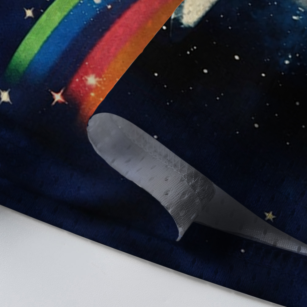 Baddiecat Funny Rainbow Shark Cat Mesh Jersey