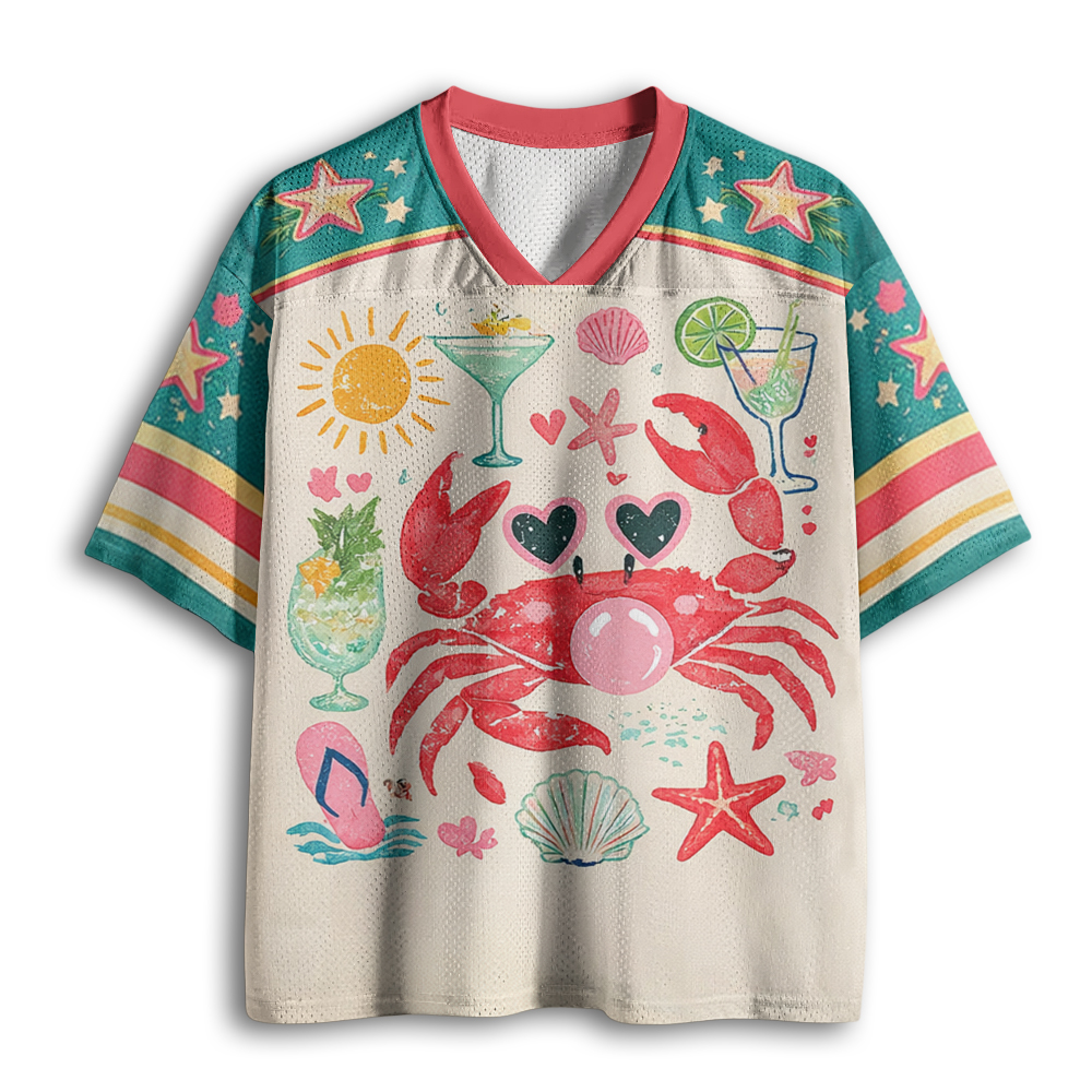 Baddiecat Crab Blowing Bubble Mesh Jersey
