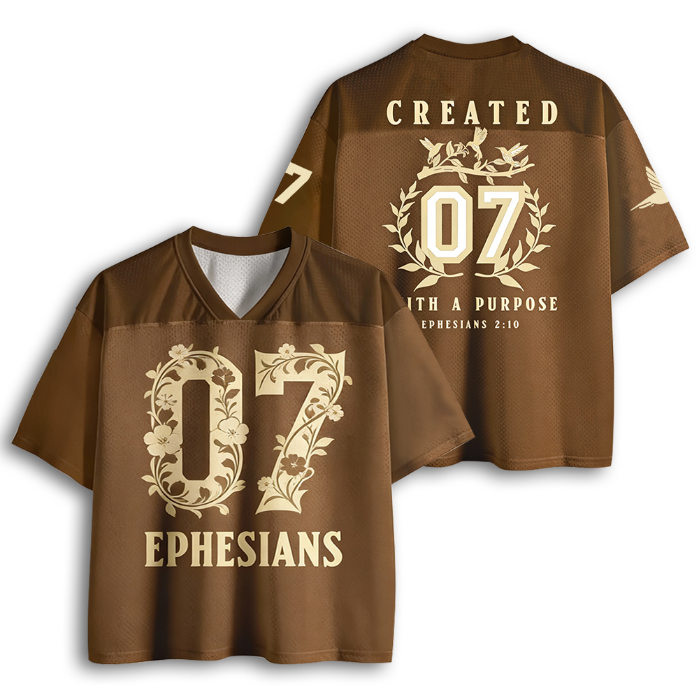 Baddiecat Ephesians Christian Faith Mesh Jersey