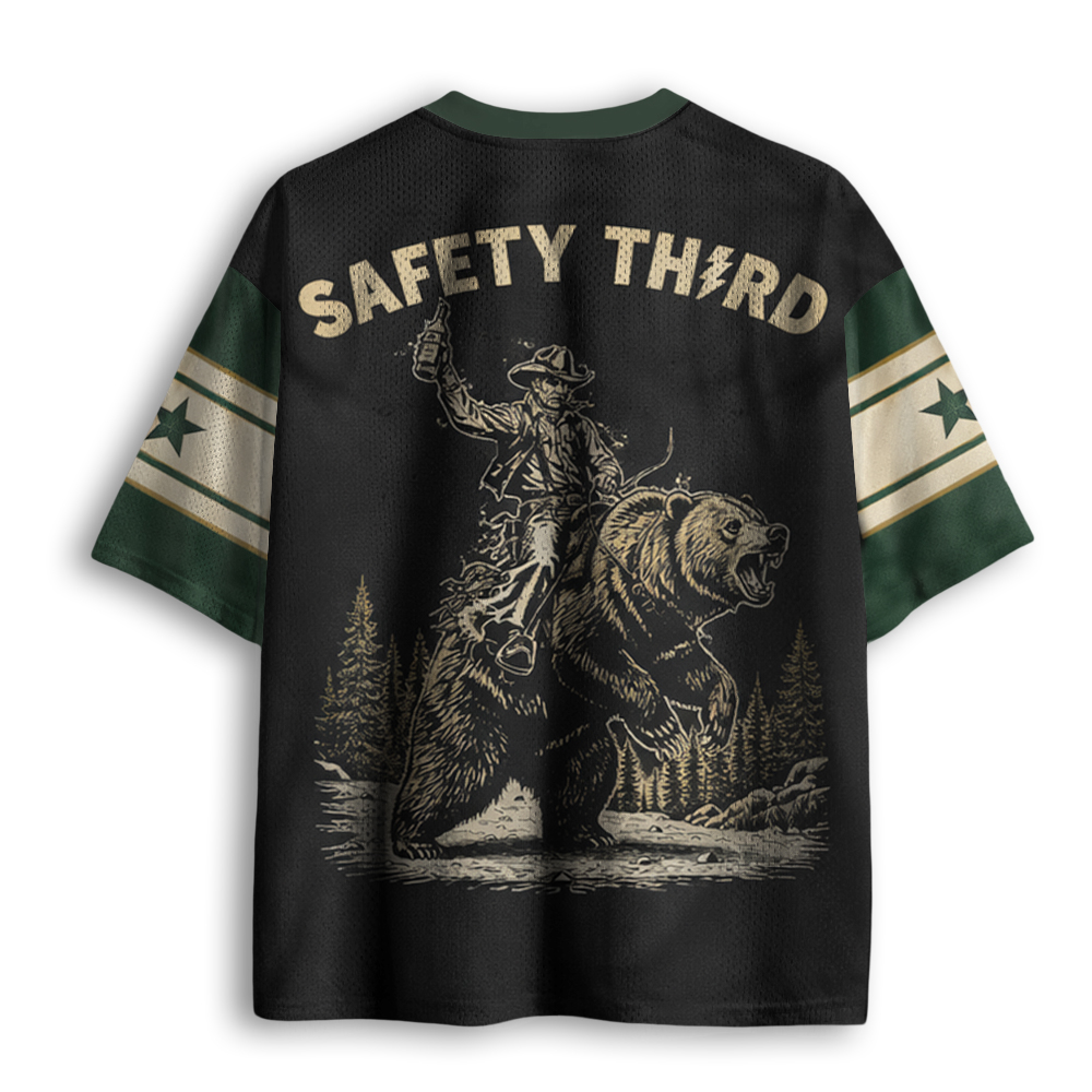 Baddiecat Funny Safety Third Mesh Jersey