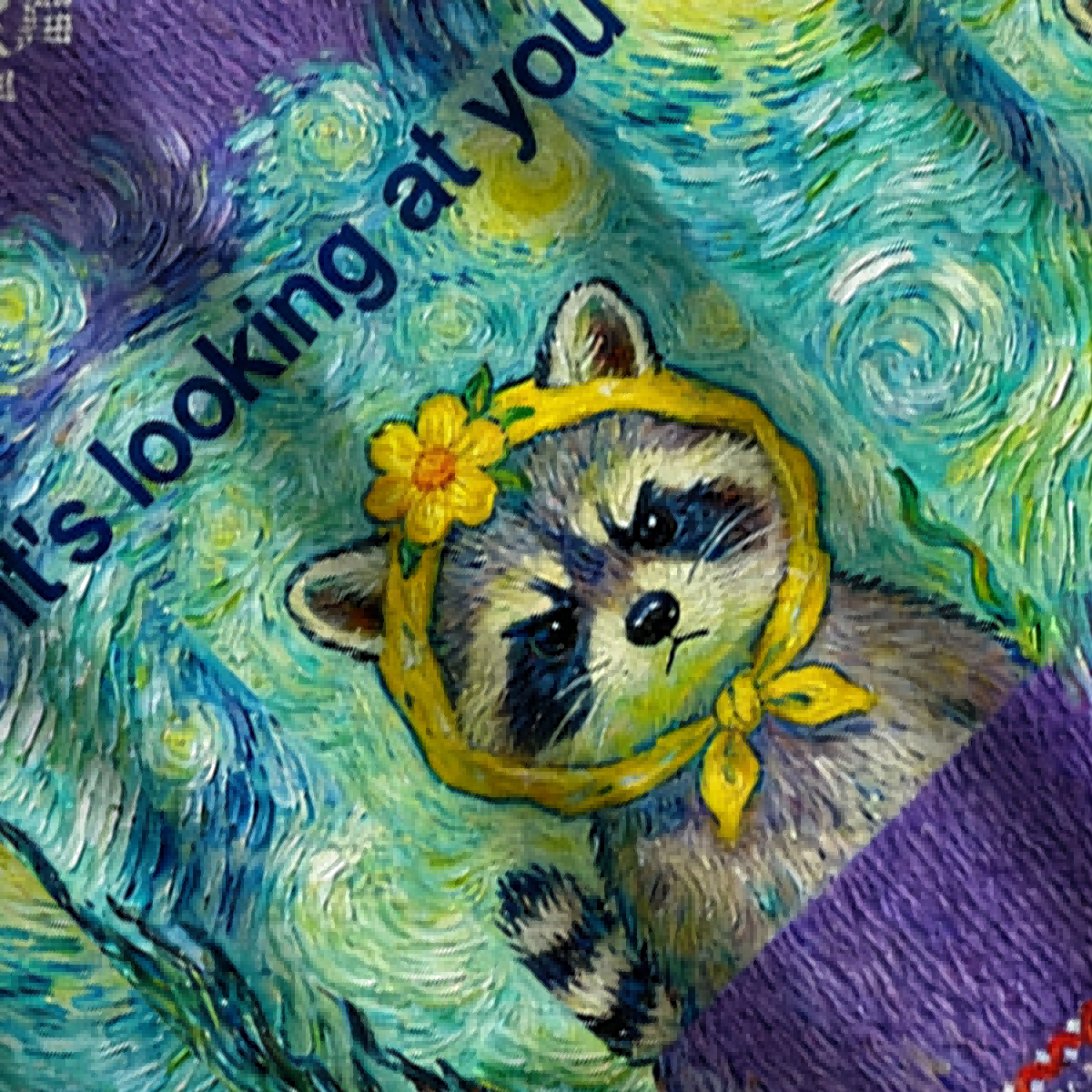 Baddiecat The Raccoon It's Looking At You Christmas Ugly Sweatshirt