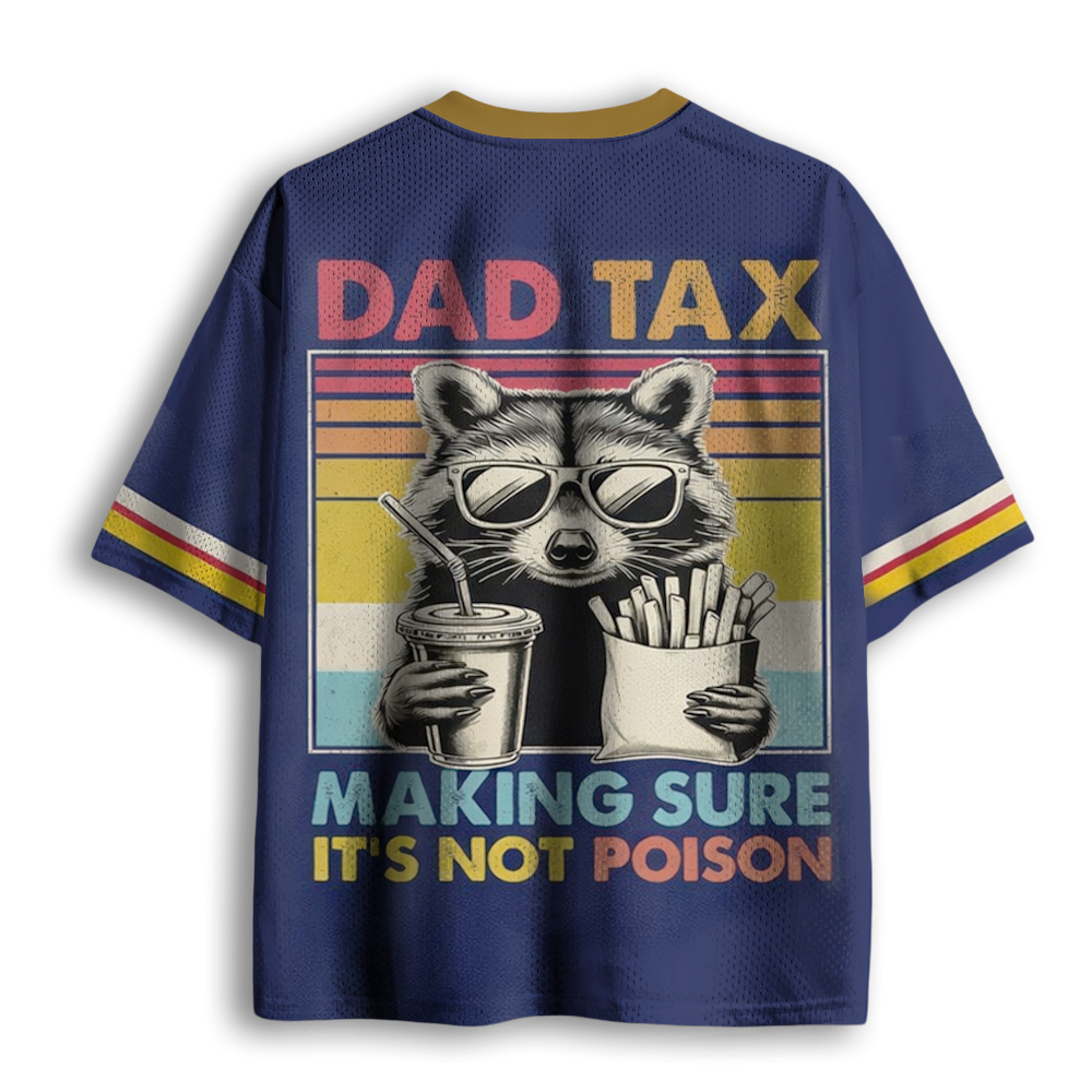 Baddiecat Dad Tax Raccoon Mesh Jersey