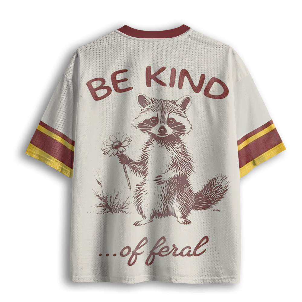 Baddiecat Be Kind Of Feral Racoon Mesh Jersey