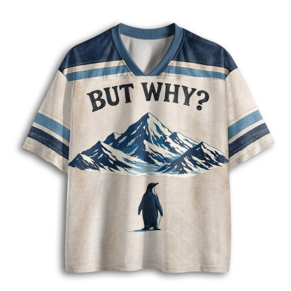 Baddiecat But Why Penguin Mesh Jersey