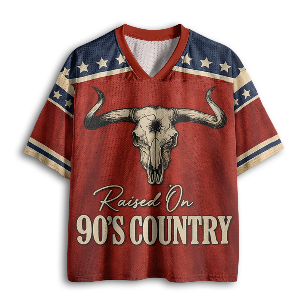 Baddiecat Raised On 90s Country Mesh Jersey