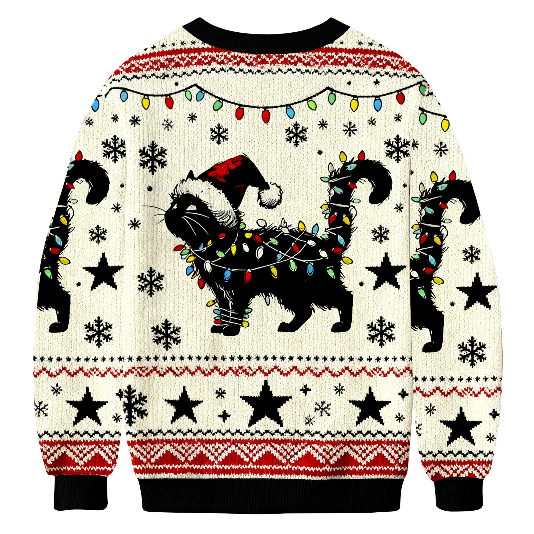 Funny Cute Cat Christmas Ugly Sweatshirt