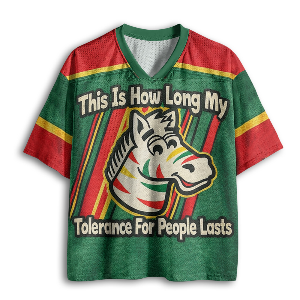 Baddiecat This Is How Long My Tolerance For People Lasts Mesh Jersey