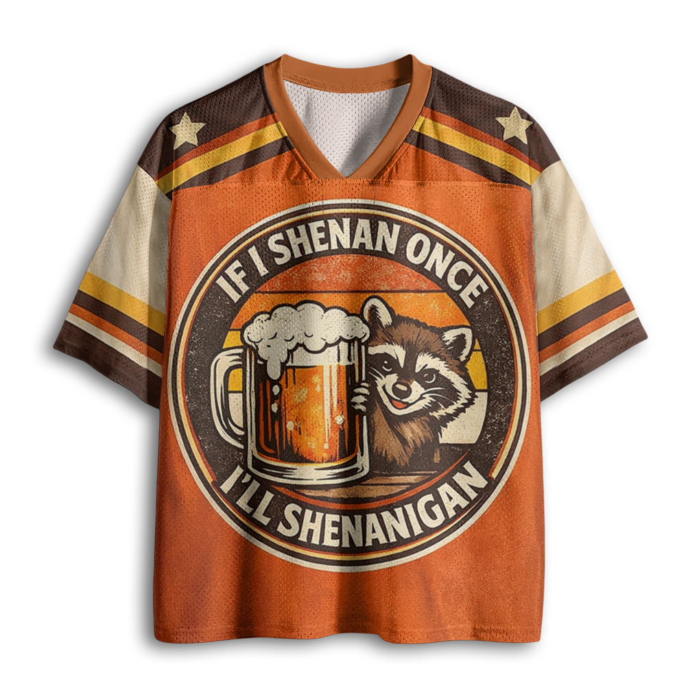 Baddiecat Funny Raccoon Beer Mesh Jersey