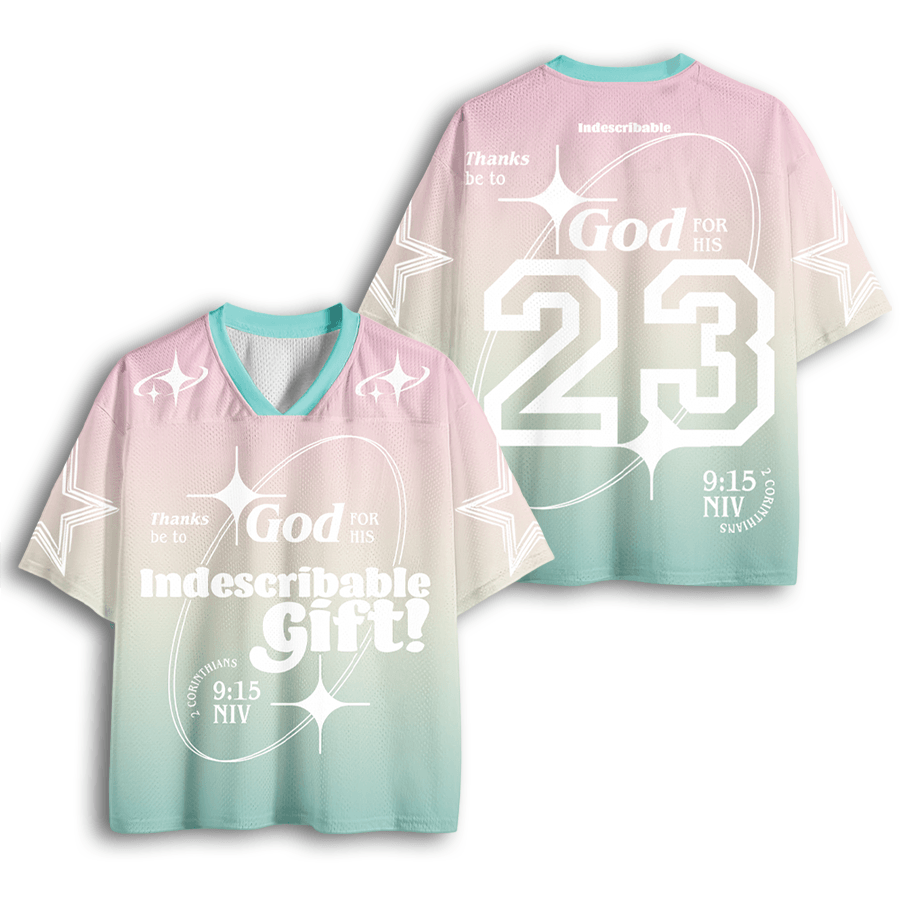 Baddiecat God Indescribable Gift Christian Faith Mesh Jersey