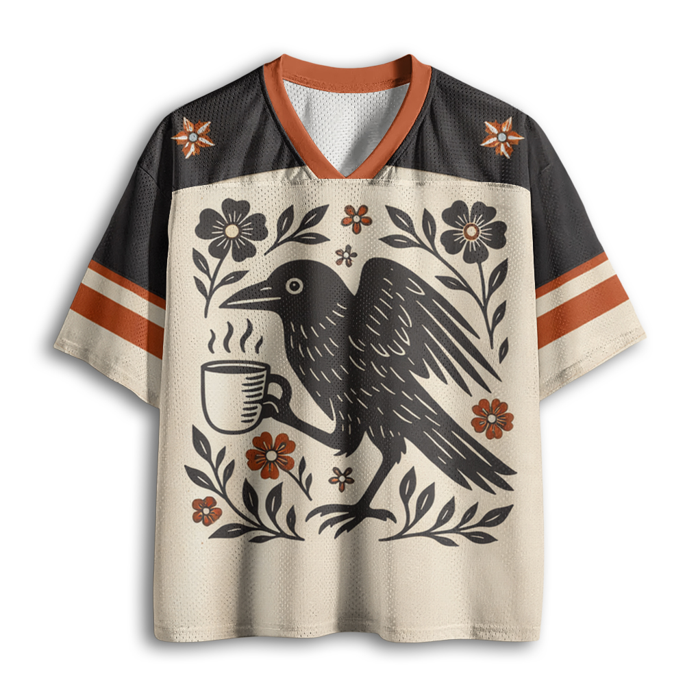 Baddiecat Crow Coffee Mesh Jersey