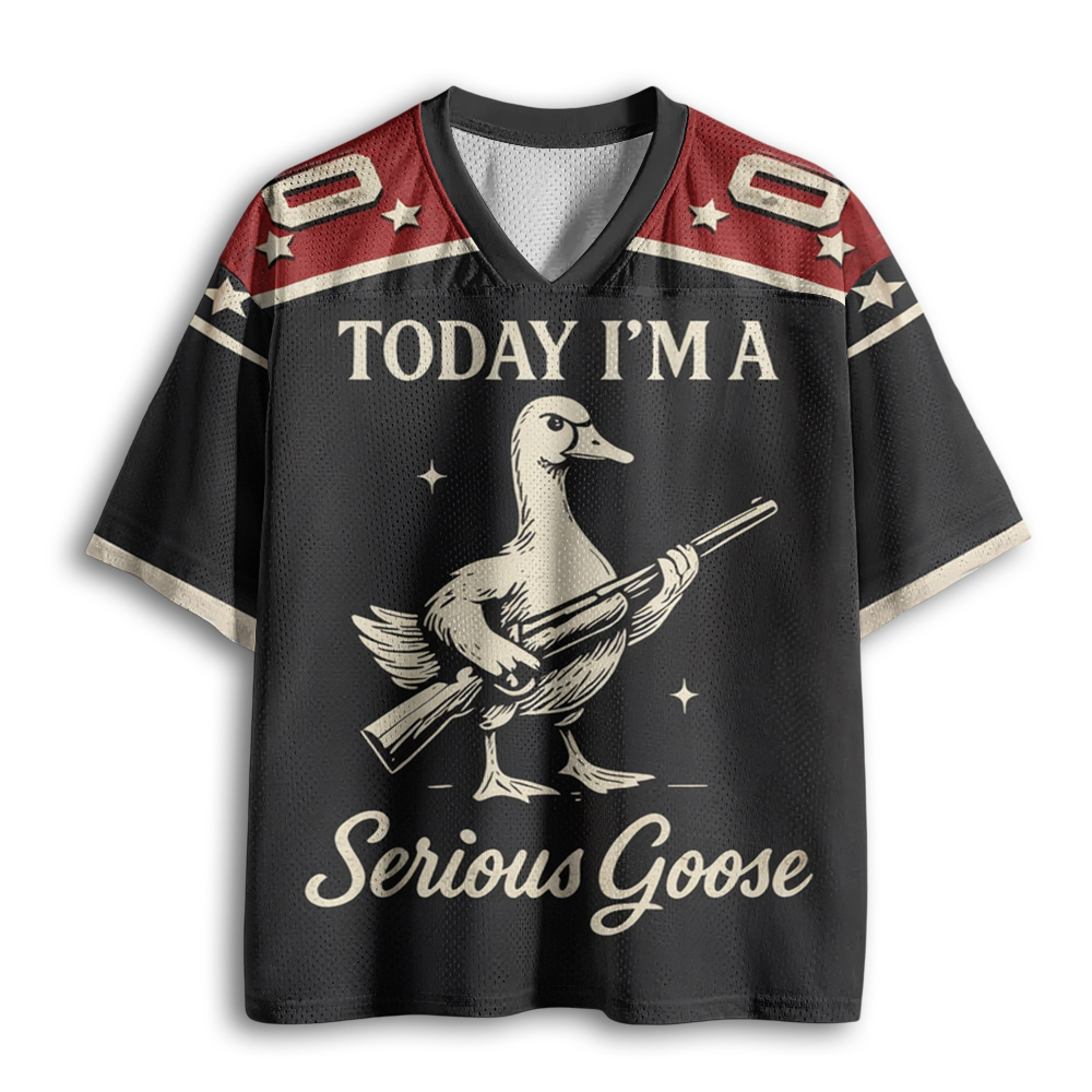 Baddiecat Today I'm A Serious Goose Mesh Jersey