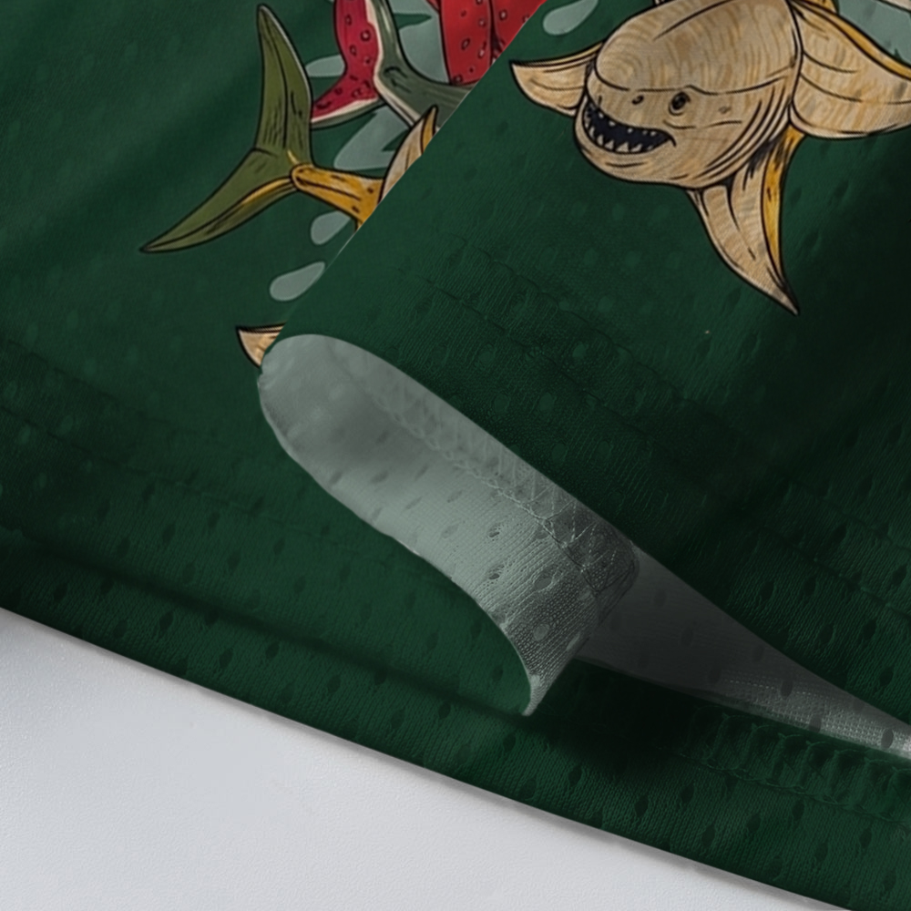 Baddiecat Funny Fruit Sharks Mesh Jersey