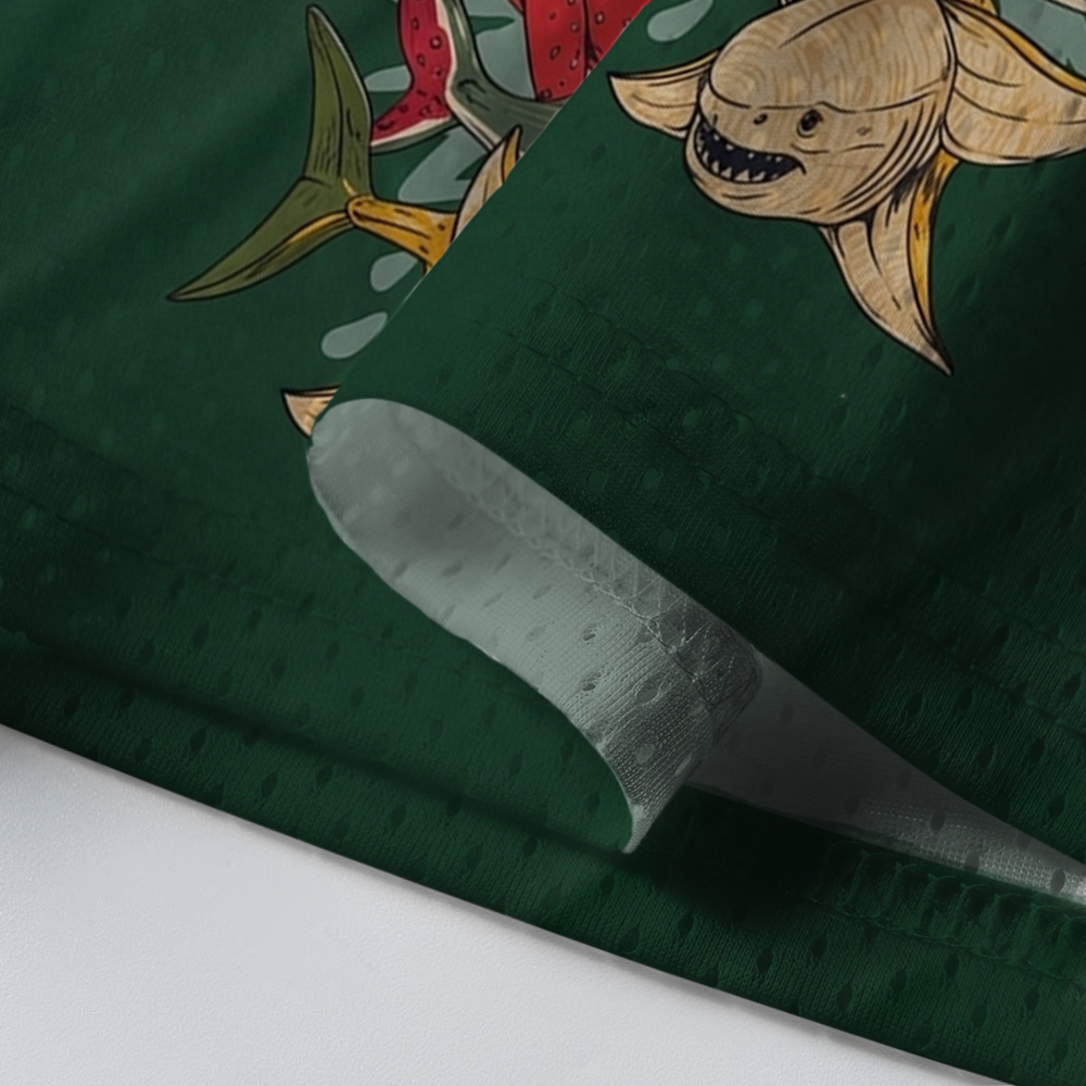 Baddiecat Funny Fruit Sharks Mesh Jersey