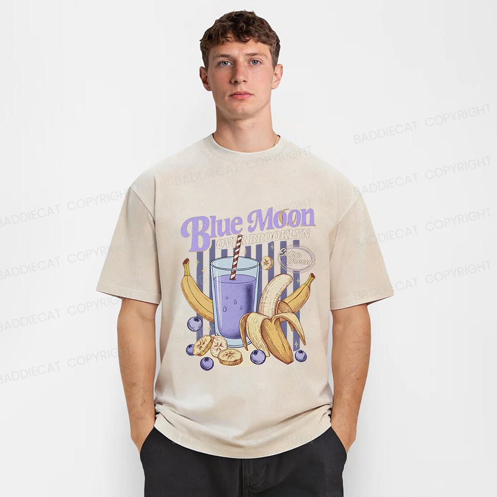 Baddiecat Blue Moon Washed T-shirt