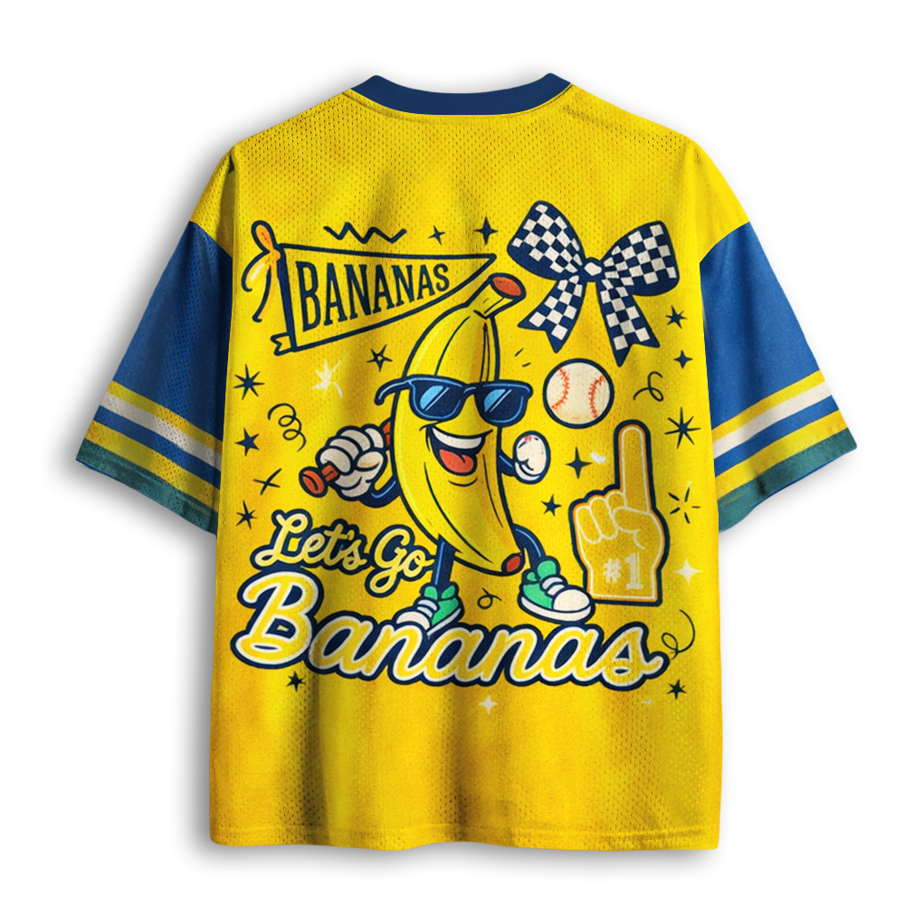 Baddiecat Let’s Go Bananas Baseball Mesh Jersey