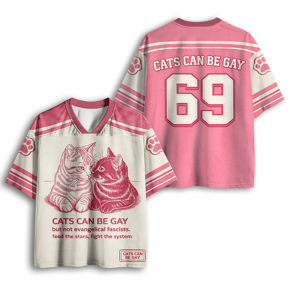 Baddiecat Cat Can Be Gay Lgbt Mesh Jersey