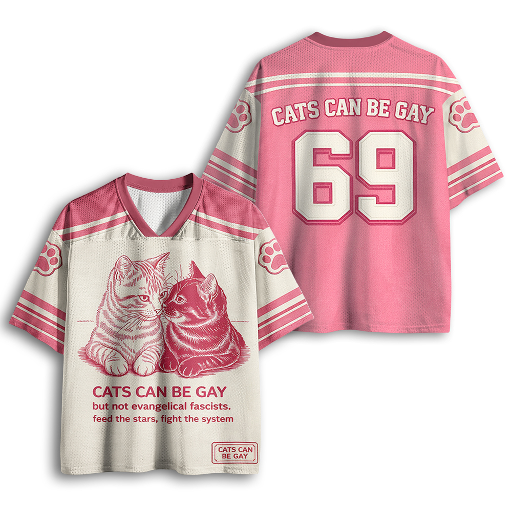 Baddiecat Cat Can Be Gay Lgbt Mesh Jersey