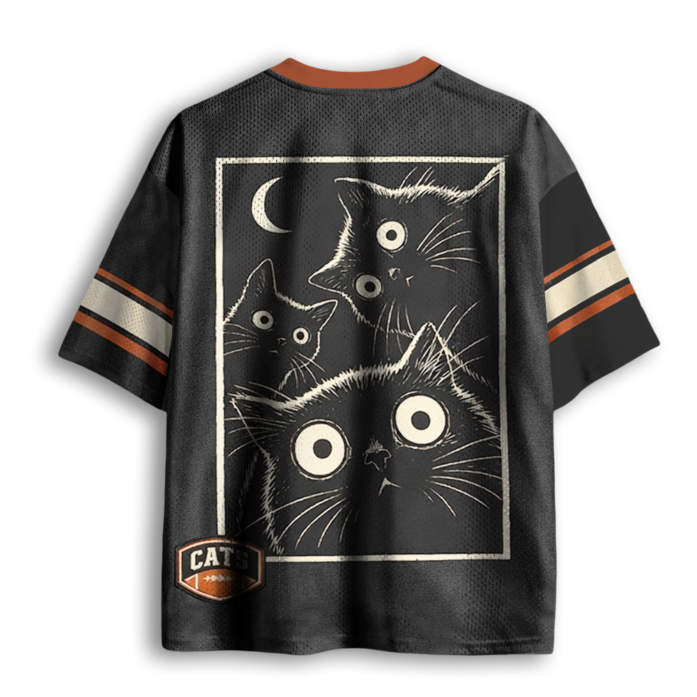 Baddiecat Black Cat Moon Mesh Jersey