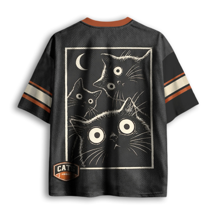 Baddiecat Black Cat Moon Mesh Jersey