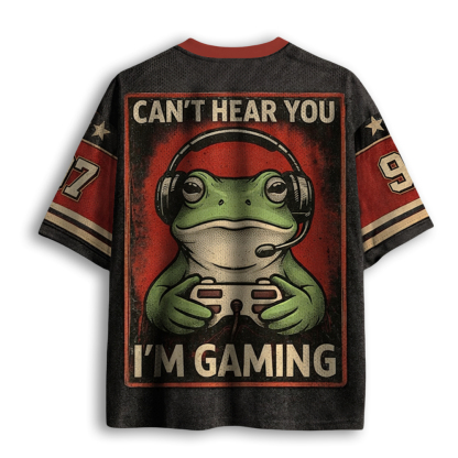 Baddiecat Funny Gamer Frog Mesh Jersey