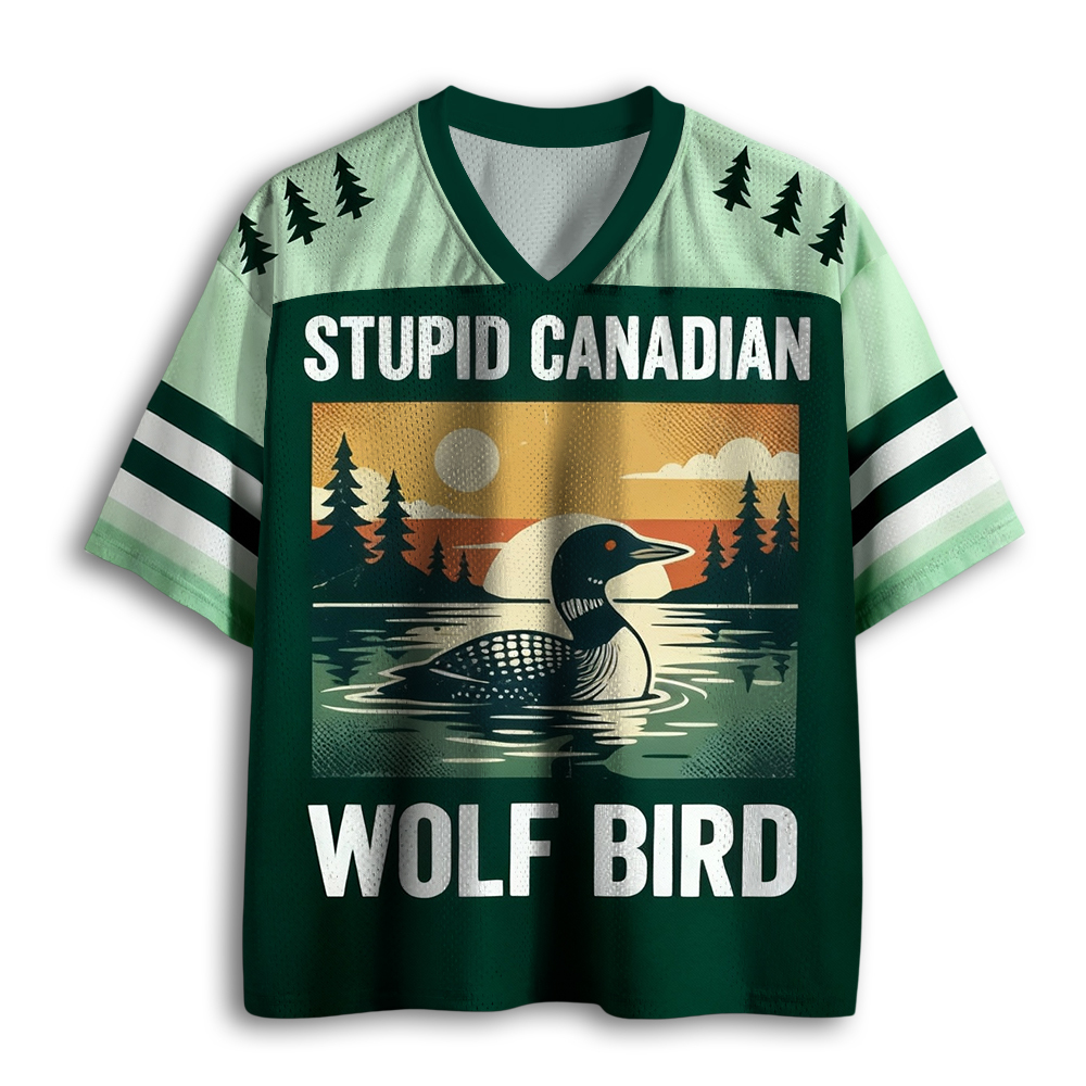 Baddiecat Stupid Canadian Wolf Bird Mesh Jersey