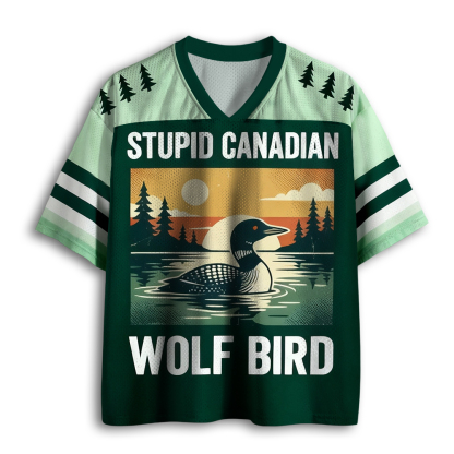 Baddiecat Stupid Canadian Wolf Bird Mesh Jersey