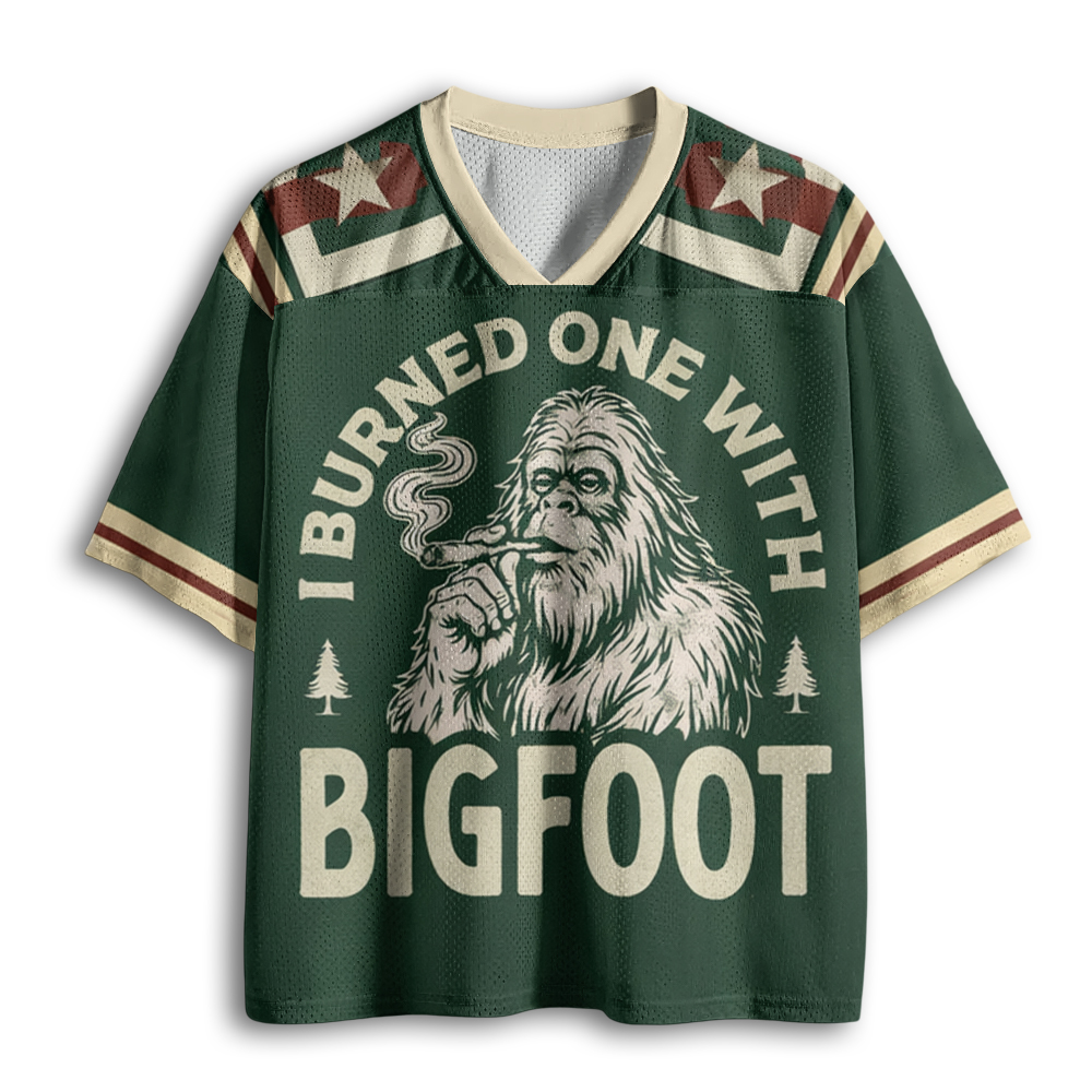 Baddiecat Funny Pot Smoking Bigfoot Mesh Jersey