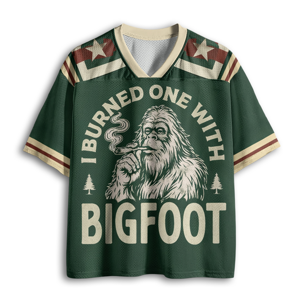 Baddiecat Funny Pot Smoking Bigfoot Mesh Jersey