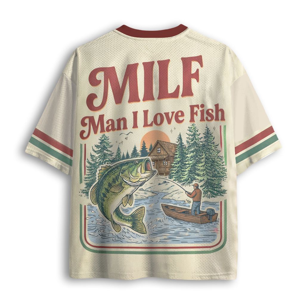Baddiecat Funny Fishing Mesh Jersey