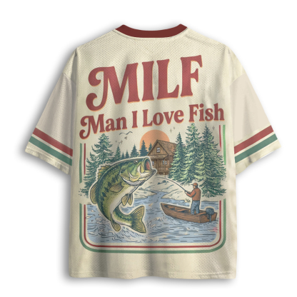 Baddiecat Funny Fishing Mesh Jersey
