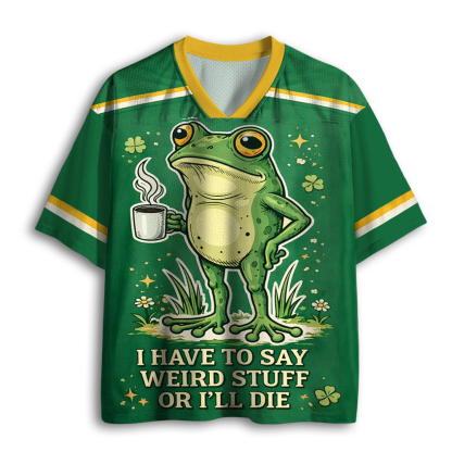 Baddiecat I Have To Say Weird Stuff Or I'll Die Mesh Jersey