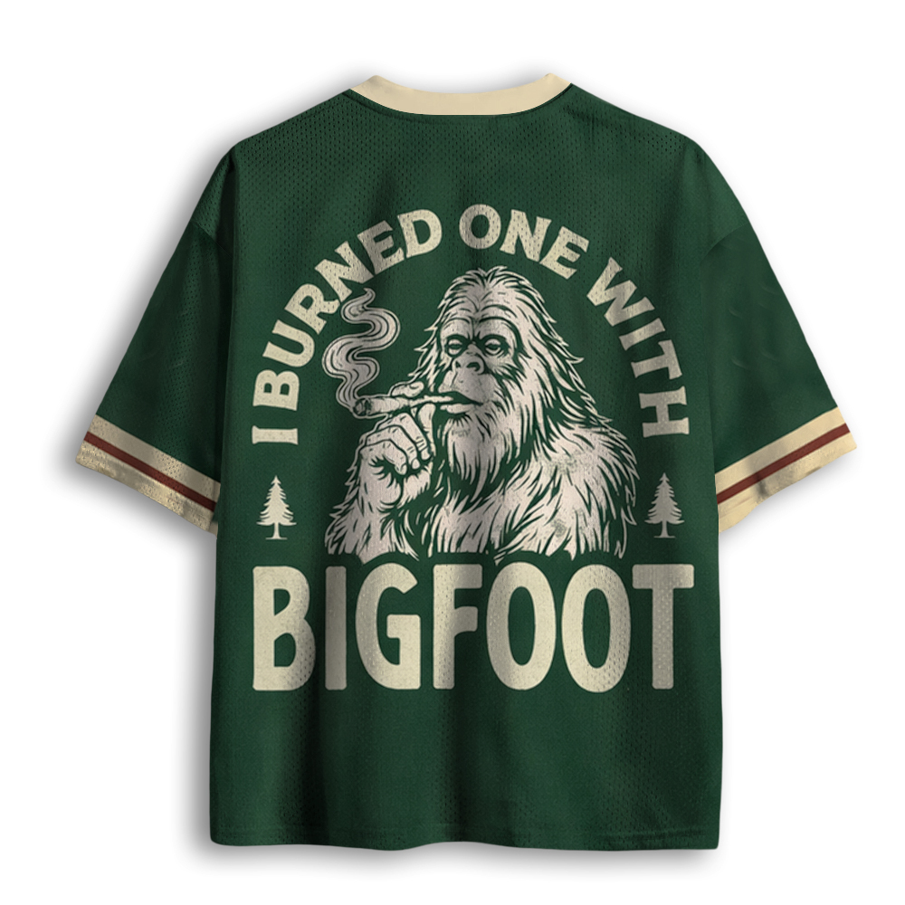 Baddiecat Funny Pot Smoking Bigfoot Mesh Jersey