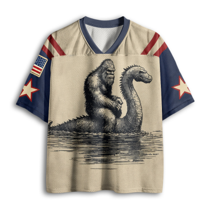 Baddiecat Bigfoot Hilarious Loch Ness Monster Mesh Jersey