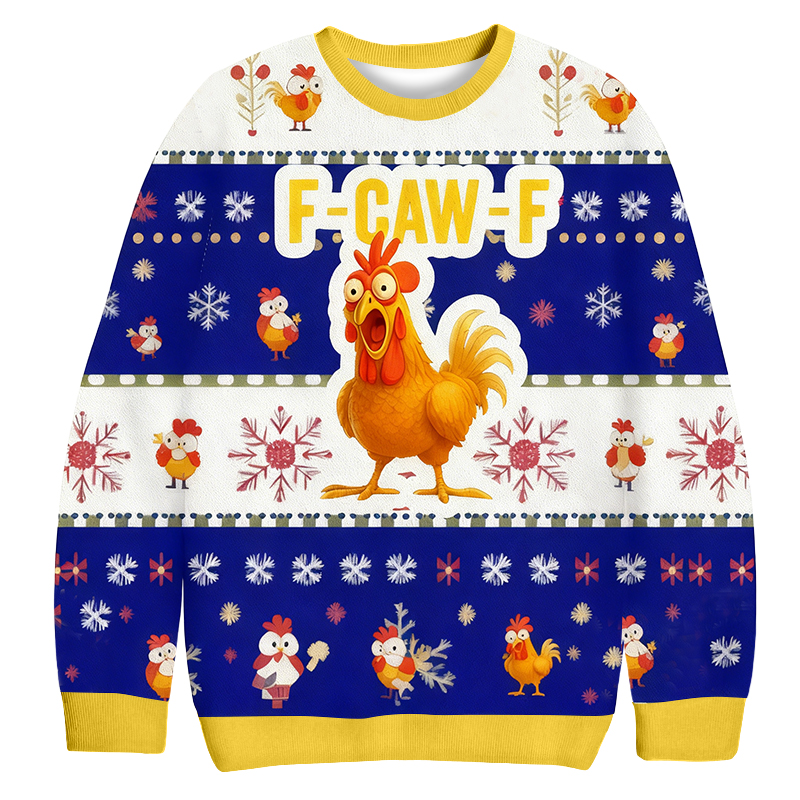 Baddiecat F-CAW-F Christmas Ugly Sweatshirt