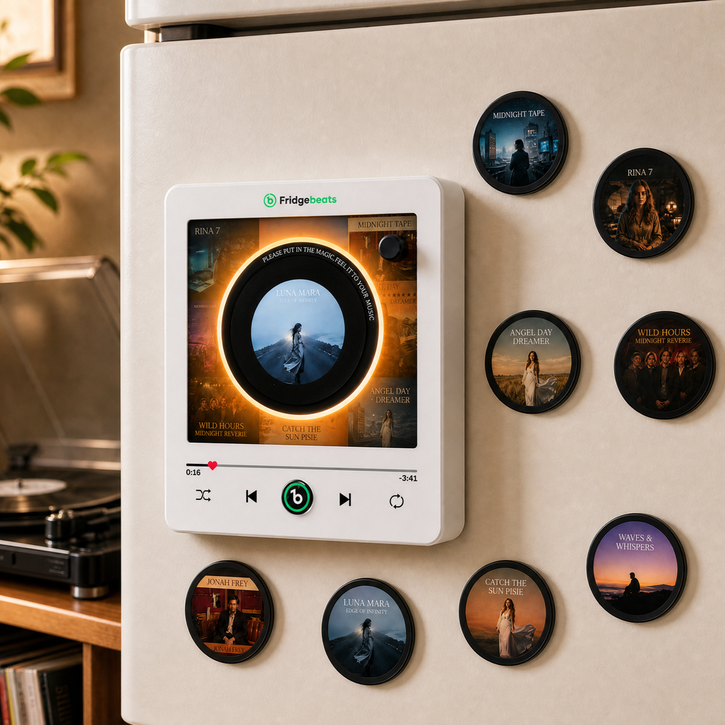 Aimant De Réfrigérateur Personnalisé Pour Vinyle Avec Photo Et Musique, Disque Rotatif – Disques Personnalisés Avec éclairage LED Dynamique V6.0