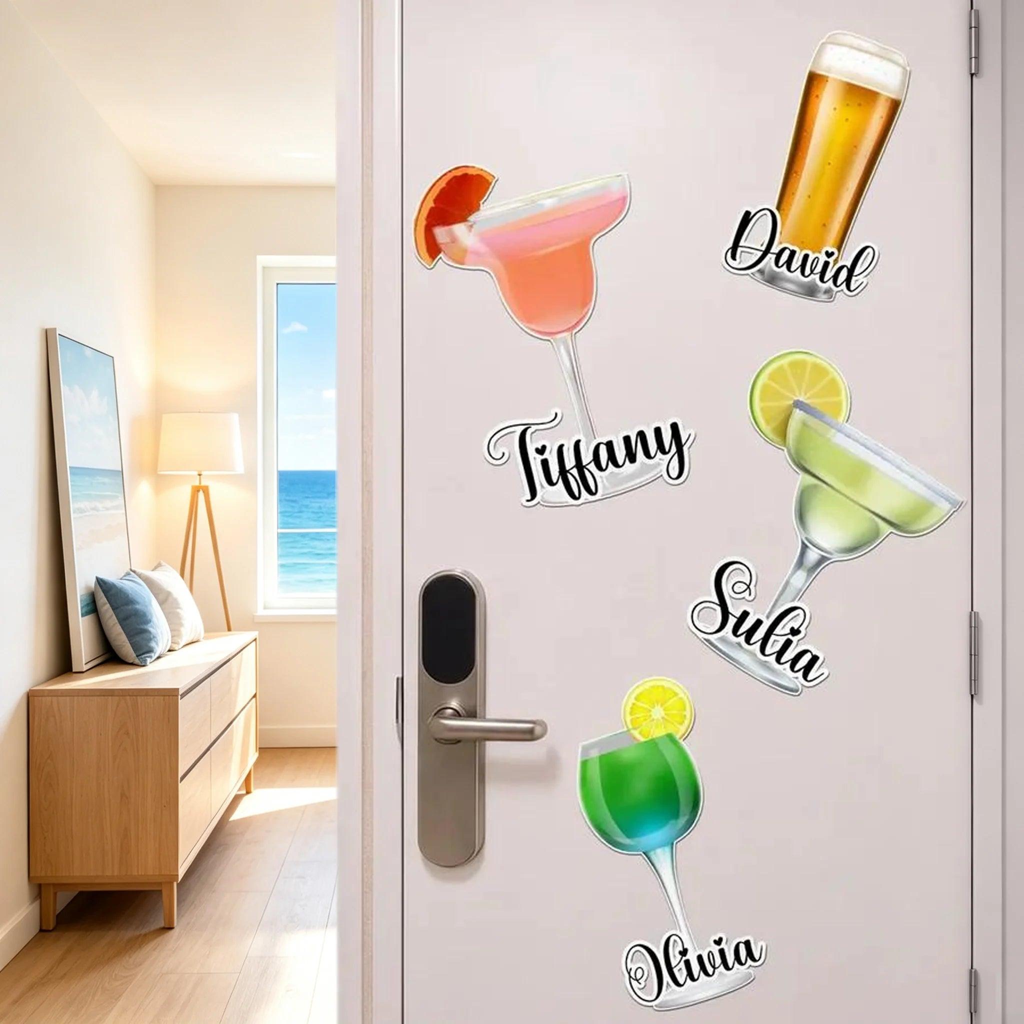 Aimant Acrylique Personnalisé Pour Cocktail Et Bière, Décoration De Porte De Croisière, Cadeau Unique Pour Les Amis