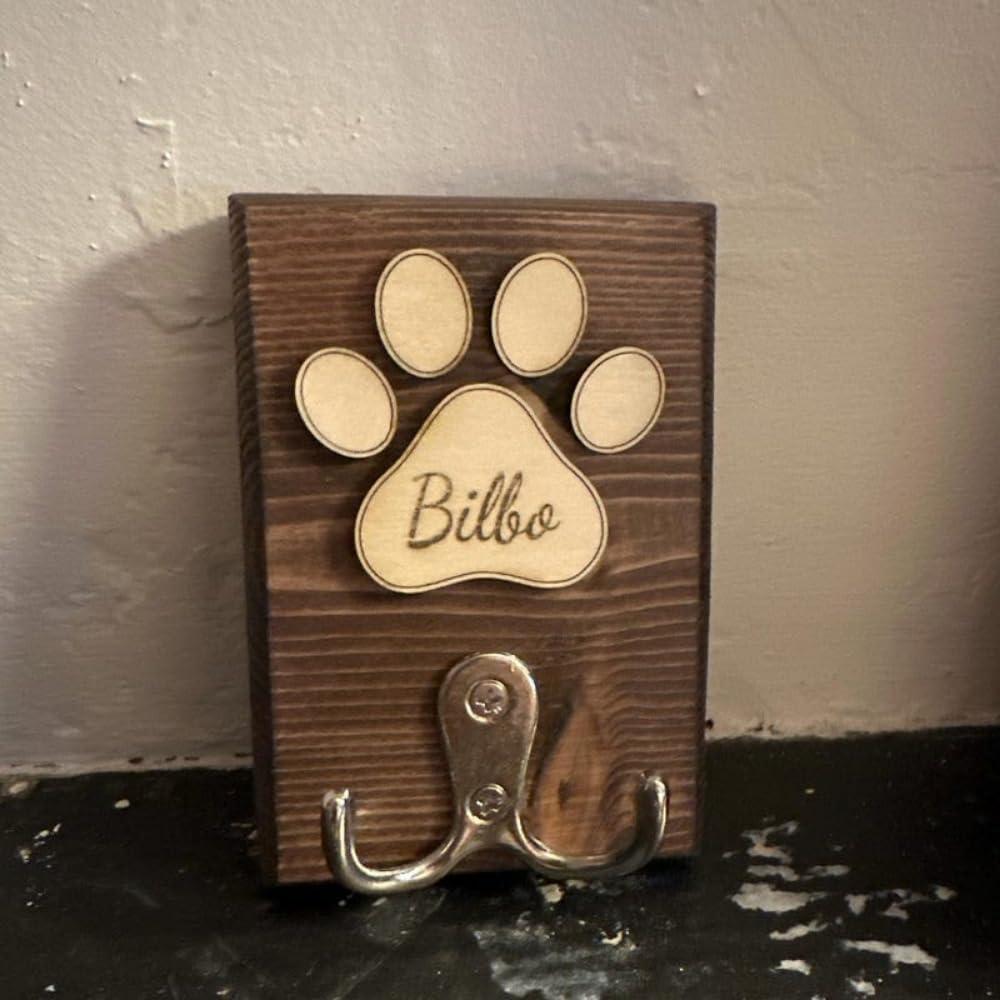 Cintre De Laisse De Chien En Bois Personnalisé, Support De Laisse De Chien Personnalisé, Cadeau D’amoureux Des Animaux De Compagnie