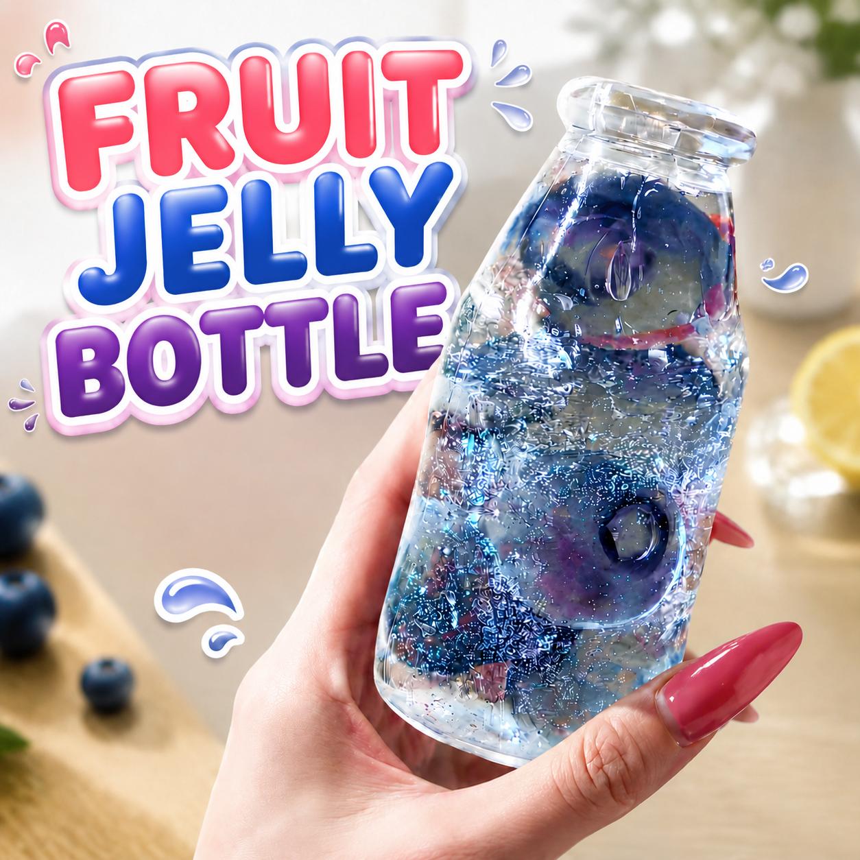 Bouteille Sensorielle De Gelée De Fruits, Jouet Anti-Stress Squishy, ​​cadeau Mignon Fidget