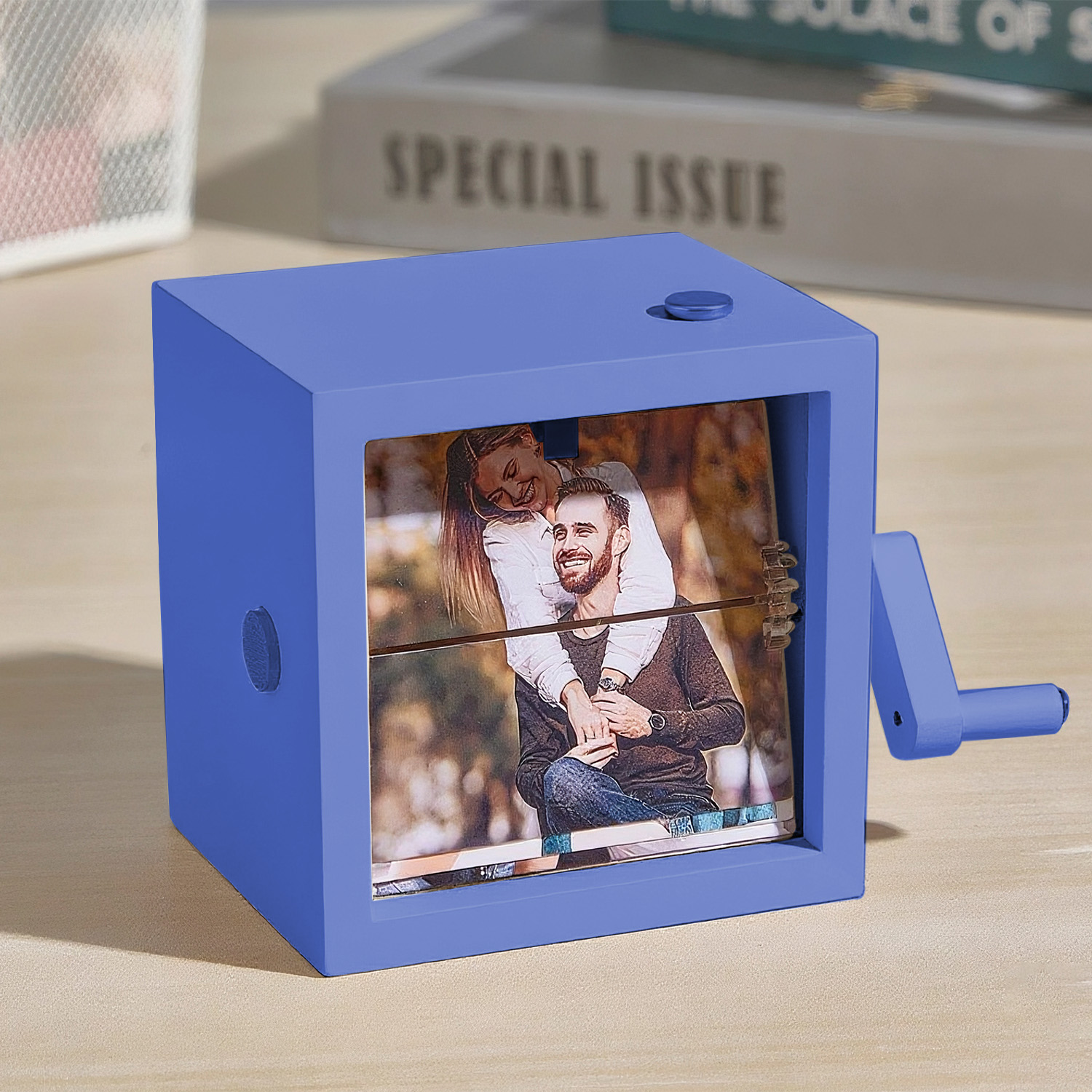 Boîte À Flipbook Personnalisée Avec Cadre Photo Animé, Mécanisme À Manivelle, Album Photo Lumineux Multicolore Imprimé En 3d, Cadeau D'anniversaire