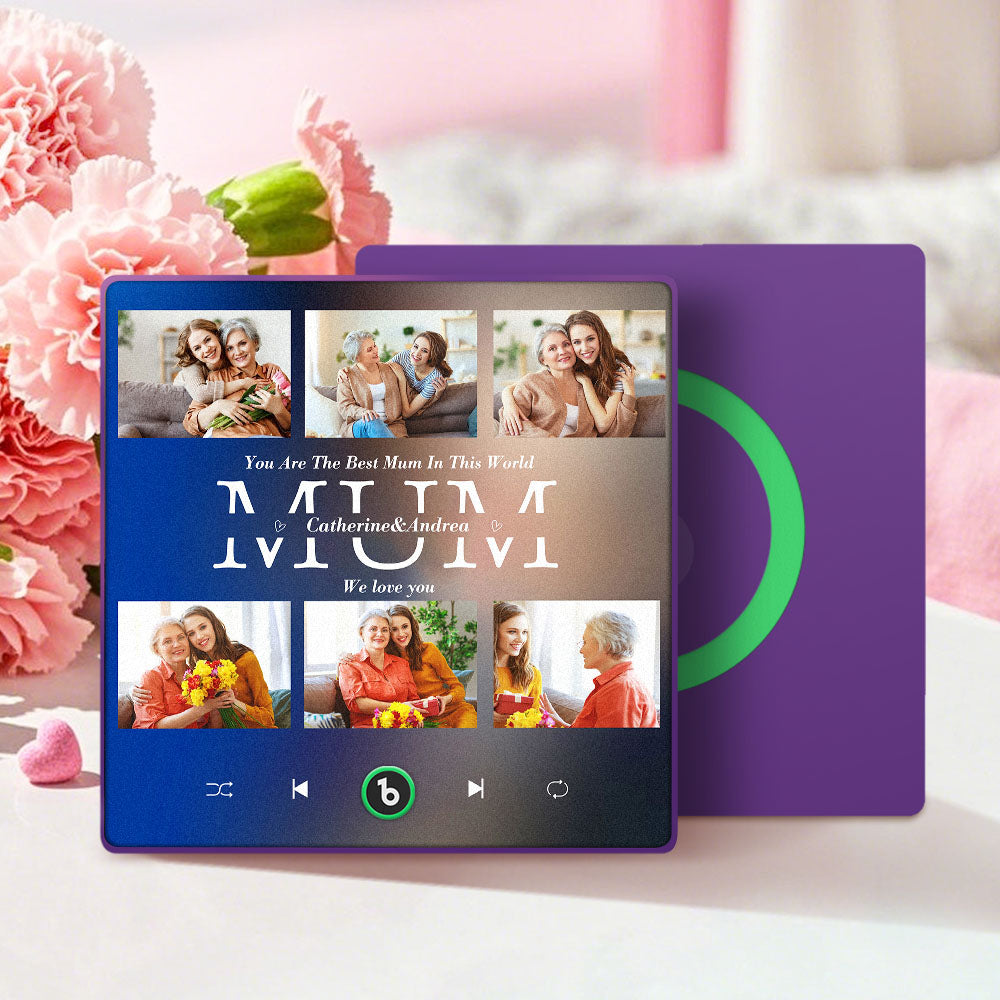 Aimants De Réfrigérateur Personnalisés Qui Jouent De La Musique Avec 6 Photos Cadeaux De Fête Des Mères Pour Maman