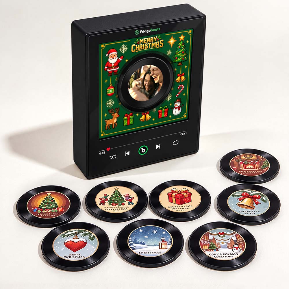 Coffret Cadeau De Noël Pour Tourne-disque Vinyle Avec 9 Titres Festifs – Décoration De Noël Et Expérience Sonore Uniques Fridgebeats V6.0
